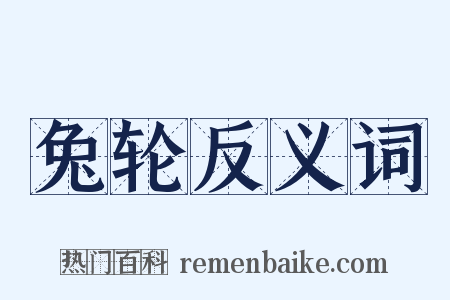 兔轮反义词是什么意思的图片
